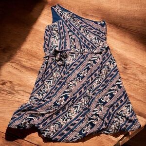 3X Lauren Ralph Lauren ONE SHOULDER Dress flare silky flowy